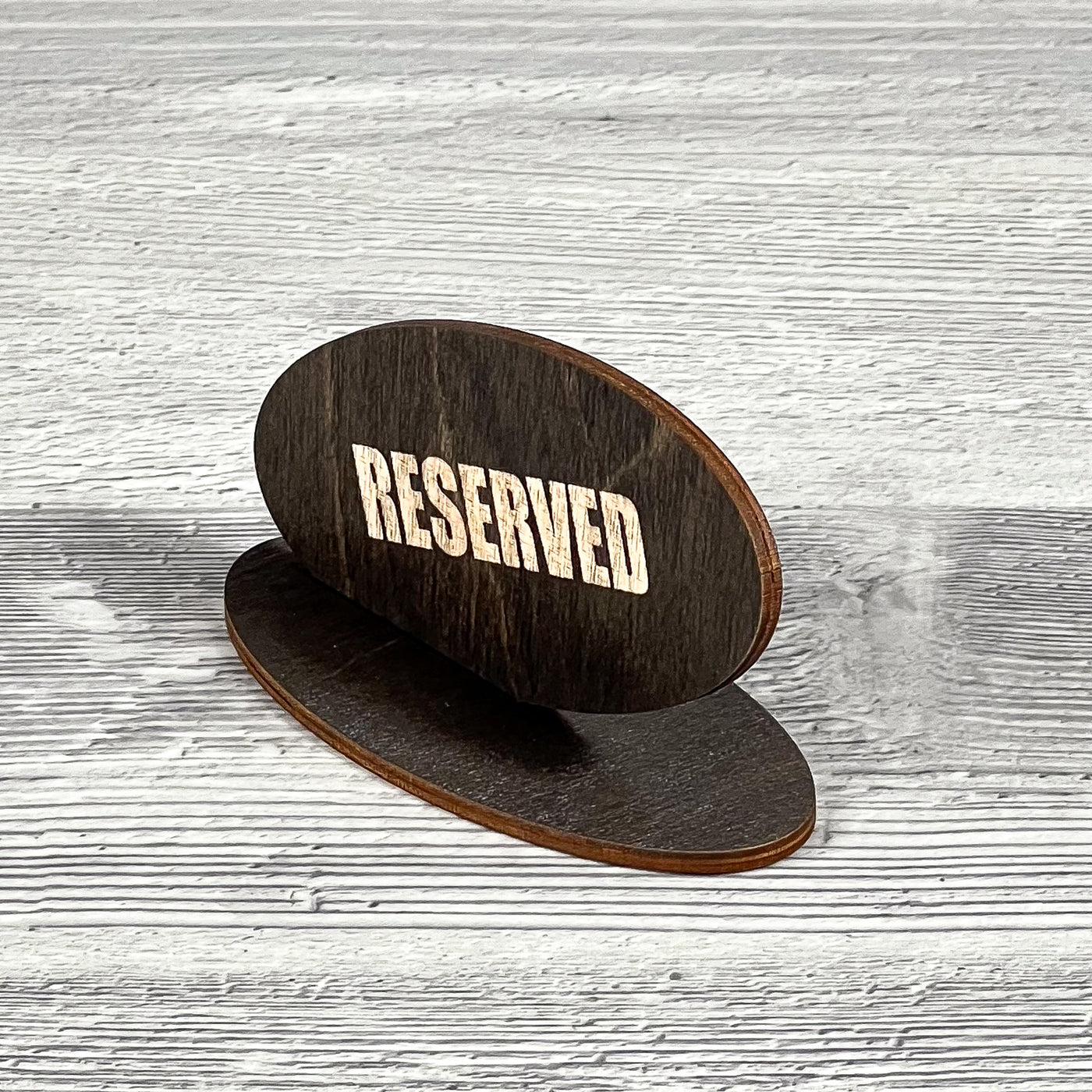 RESERVED table sign 110×50×60 mm