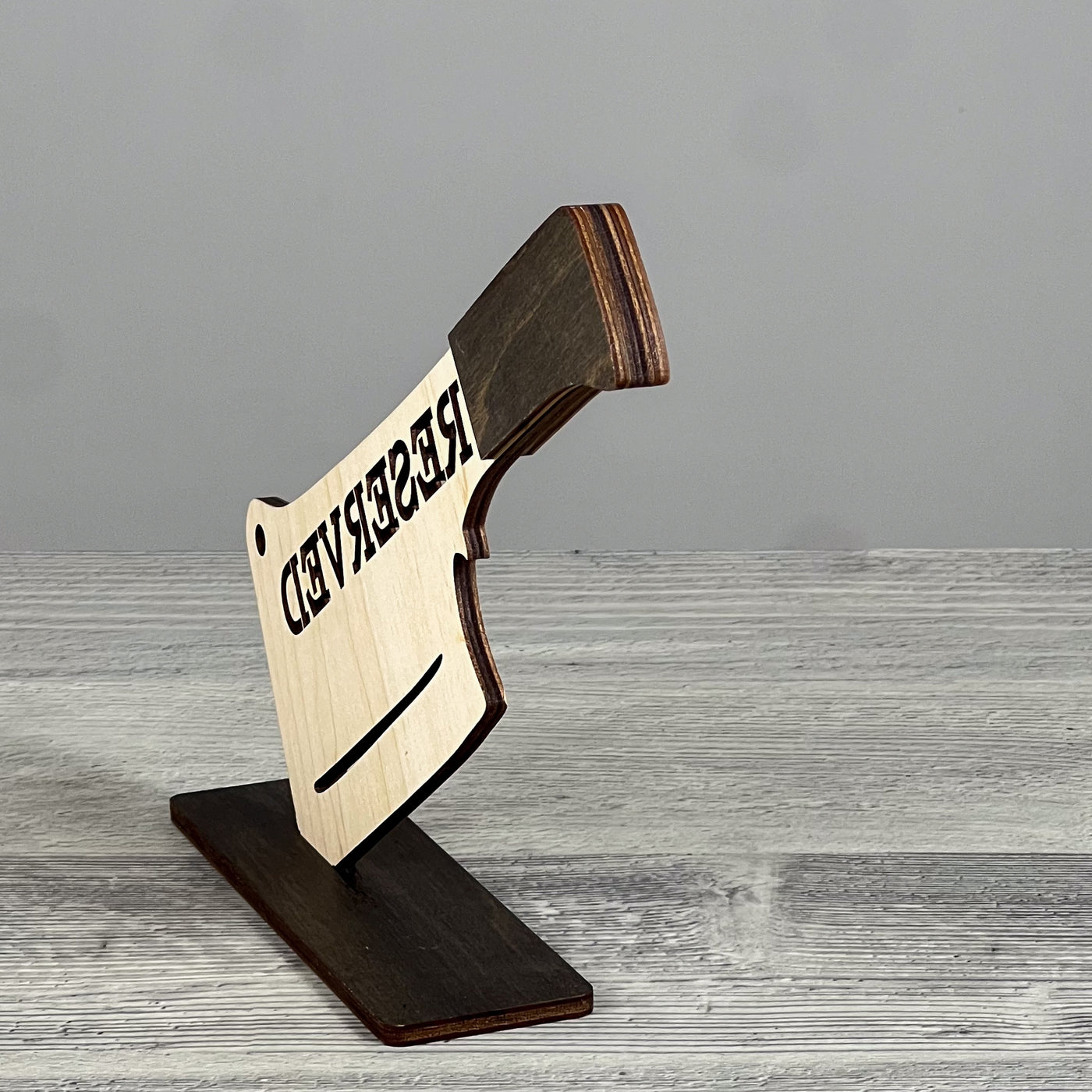 Axe table taken sign 155×50×180 mm
