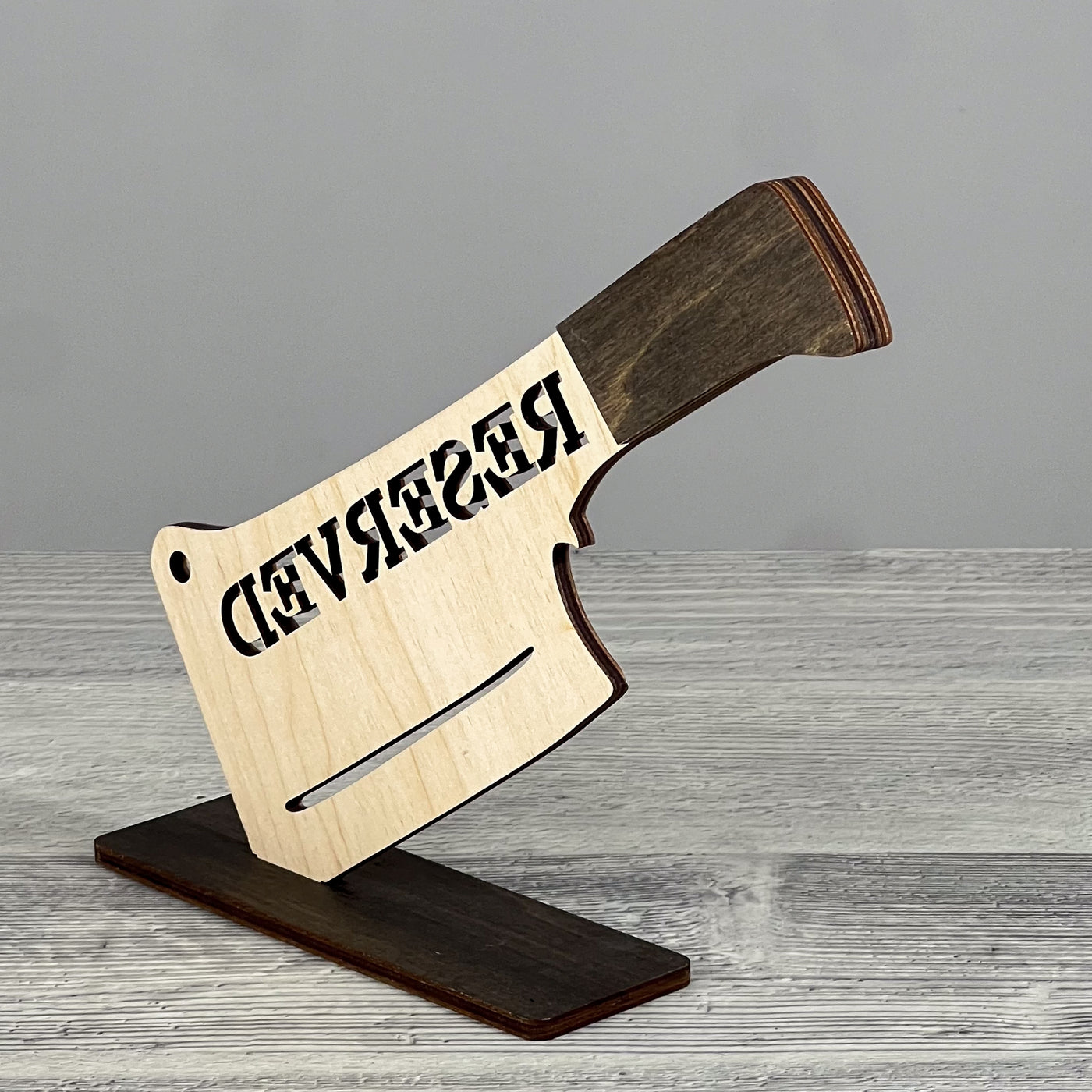 Axe table taken sign 155×50×180 mm