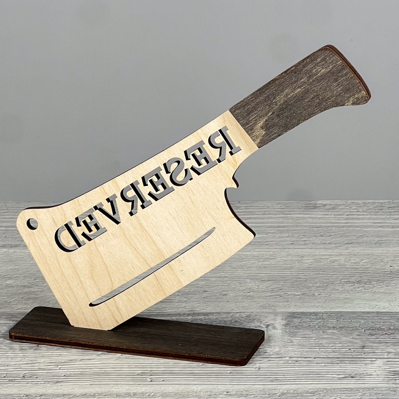 Axe table taken sign 155×50×180 mm