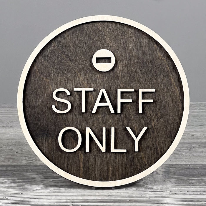 Staff only door sign