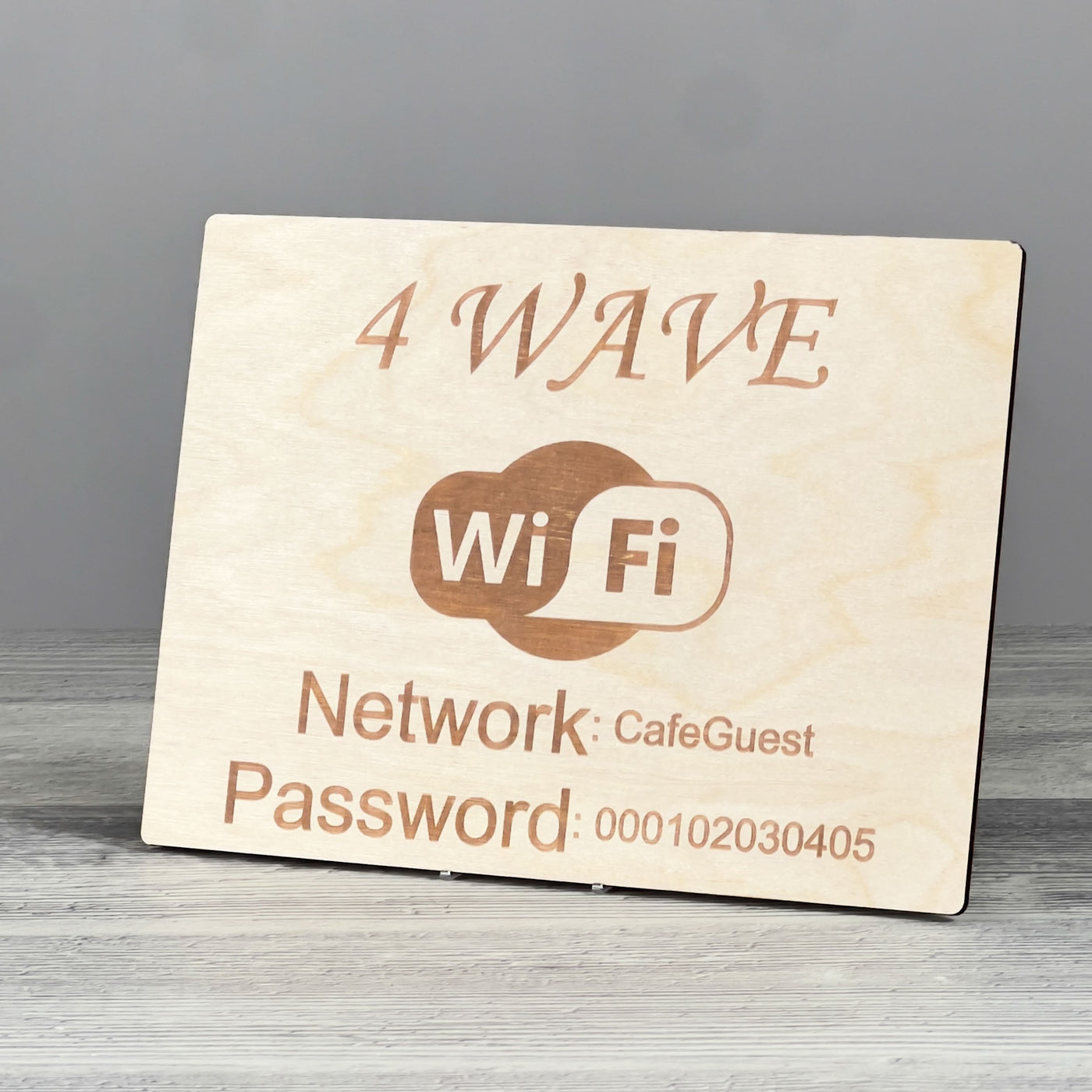 Wi-Fi password table sign