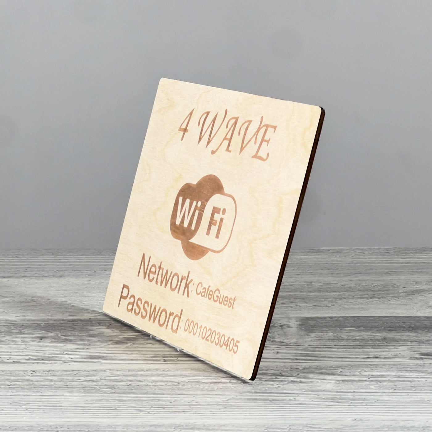Wi-Fi password table sign